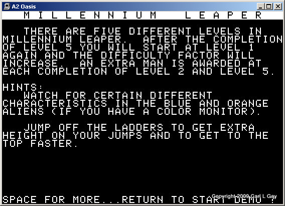 More instructions